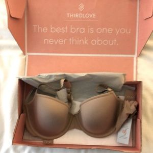 NWT ThirdLove Classic T Shirt Bra Nude 34 B 1/2